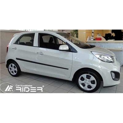 Baguettes latérales adhésives KIA Picanto 5 Portes de 2011 à 2016