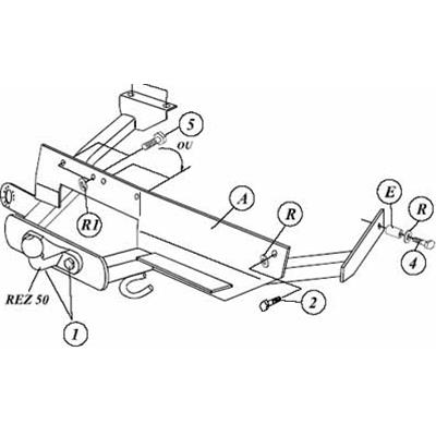 Attelage RENAULT Supercinq (sauf GT Turbo) depuis 1984 (Réf 04098)